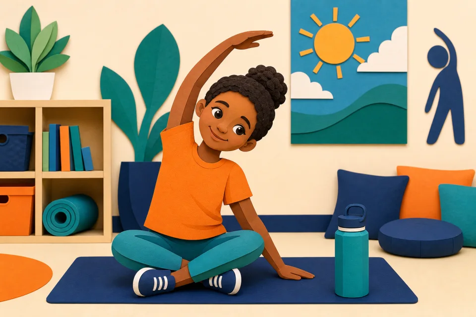 Illustration of the healthy habits and wellness activity