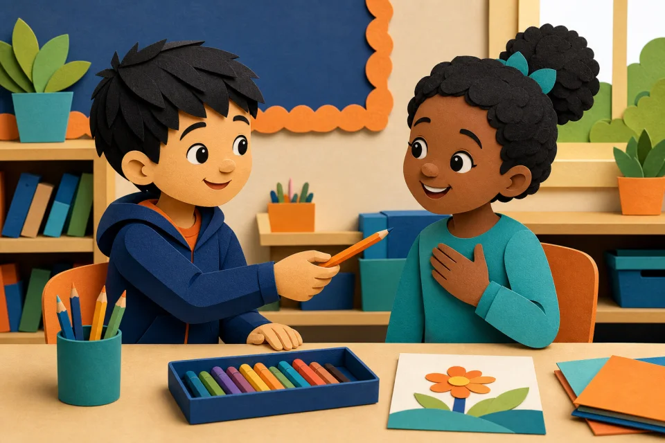 Illustration of the manners, character, and respect activity